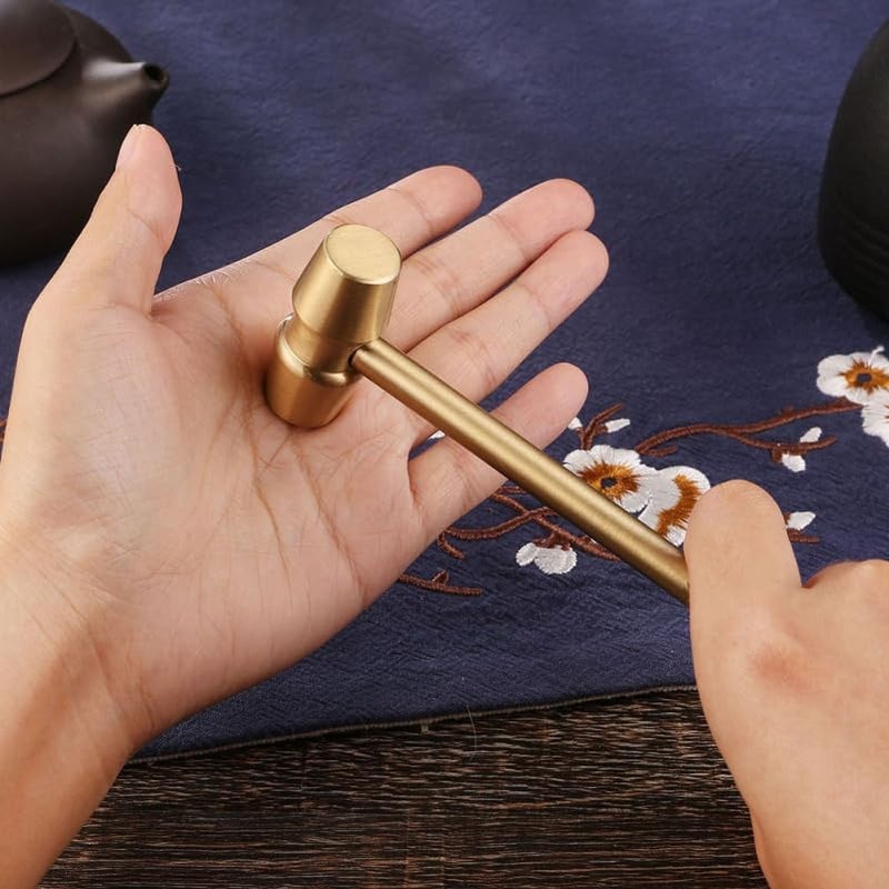 DIYEAH Mini Brass Hammer Multifunction Copper Hammer Golden Sledge Lobster Crab Mallet Nutcracker Screwdriver Hand Tools for Watchmaker Jewelers Supplies - Image 4